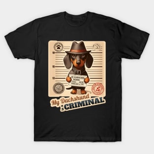 Criminal dachshund T-Shirt